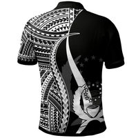 Polynesian Pride Apparel Pohnpei Polo Shirt White Polynesian Tentacle Tribal Pattern - Polynesian Pride