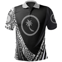 Polynesian Pride Apparel Chuuk State Polo Shirt Polynesian Patterns Sport Style Unisex Black - Polynesian Pride