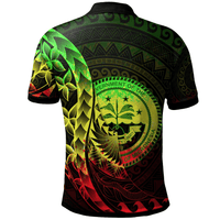 Polynesian Pride Apparel Federated States of Micronesia Polo Shirt Polynesian Pattern Style Reggae Color - Polynesian Pride