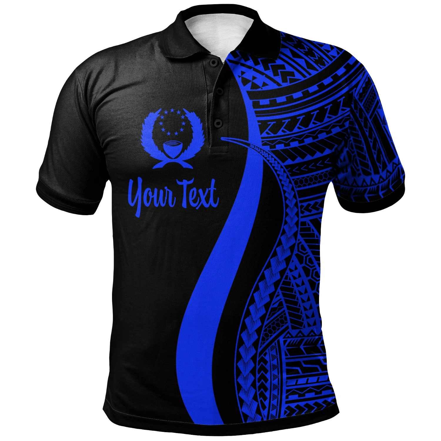 Polynesian Pride Apparel Pohnpei Custom Polo Shirt Blue Polynesian Tentacle Tribal Pattern Unisex Blue - Polynesian Pride