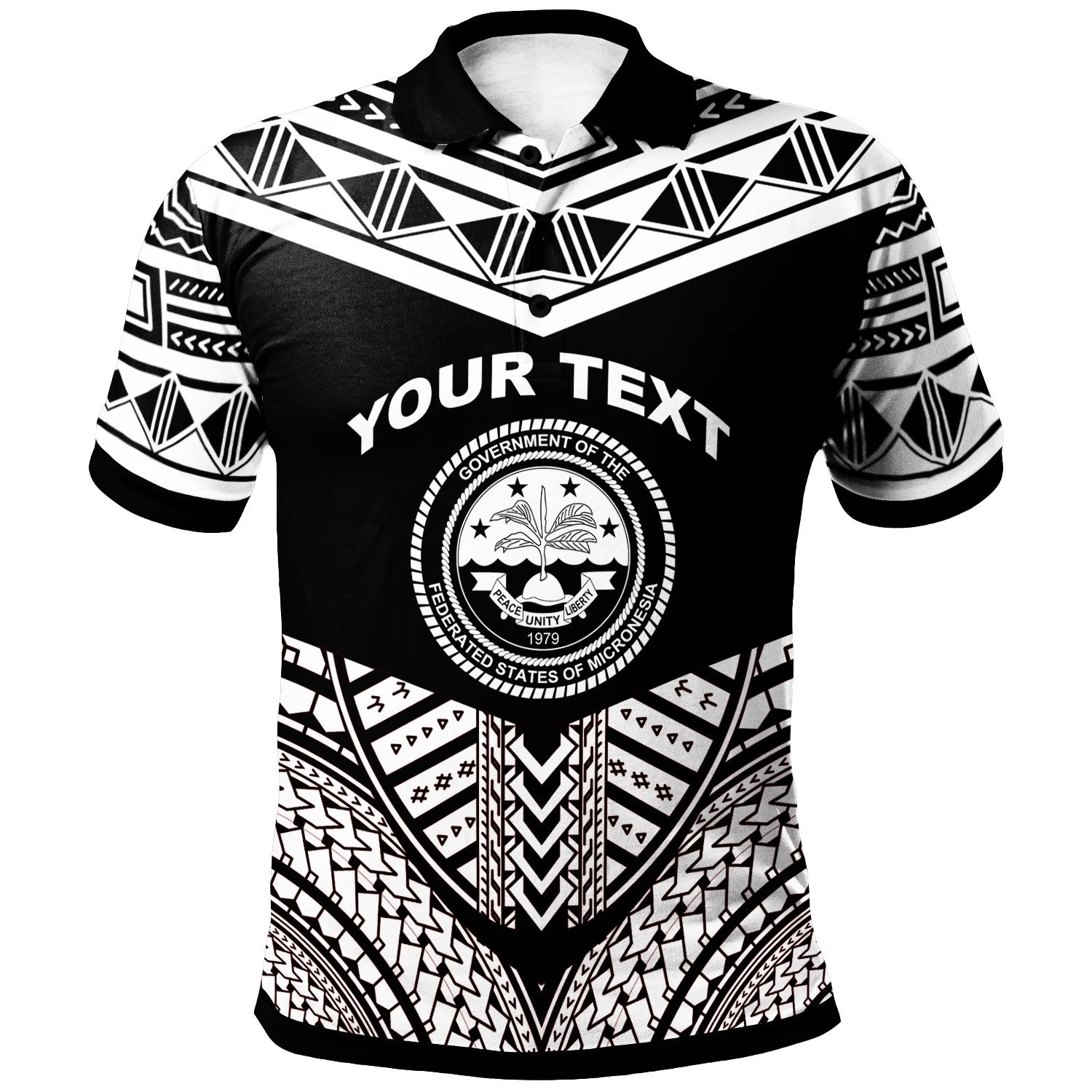 Polynesian Pride Apparel Federated States of Micronesia Custom Polo Shirt Tribal Pattern Cool Style White Color Unisex White - Polynesian Pride