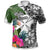 Polynesian Pride Apparel Wallis and Futuna Polo Shirt White Turtle Plumeria Banana Leaf Unisex Black - Polynesian Pride