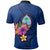 Polynesian Pride Apparel Guam Polynesian Polo Shirt Floral With Seal Blue - Polynesian Pride