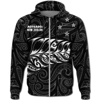Polynesian Pride Hoodie New Zealand Hoodie Maori Silver Fern Zip Hoodie - Polynesian Pride