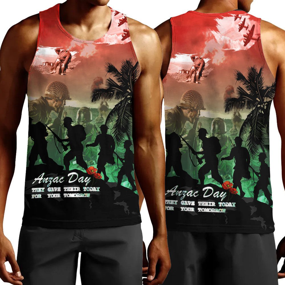 Polynesian Pride Clothing - They Gave Their Today For Your Tomorrow Men Tank Top Black - Polynesian Pride