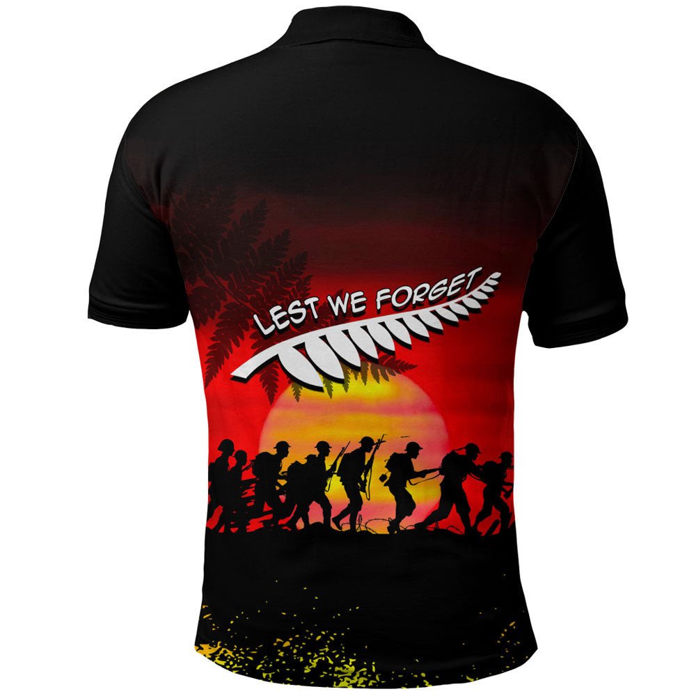 Polynesian Pride Clothing ANZAC Lest We Forget Sun Polo Shirt - Polynesian Pride
