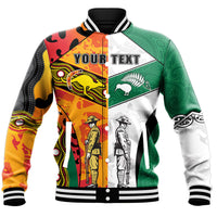 Polynesian Pride Clothing - (Custom) Anzac Day Australia - New Zealand Mix Baseball Jacket - Polynesian Pride