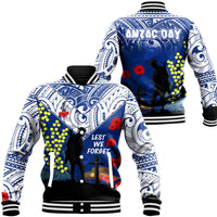 Polynesian Pride Clothing - New Zealand Soldier Baseball Jacket Unisex Black - Polynesian Pride