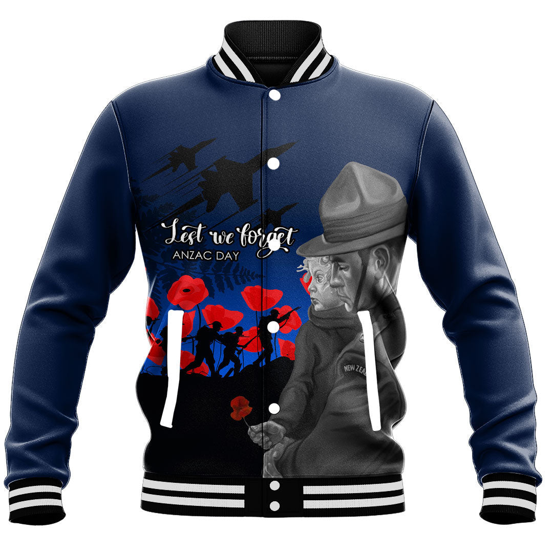 Polynesian Pride Clothing - New Zealand Remembrance Baseball Jacket - Polynesian Pride