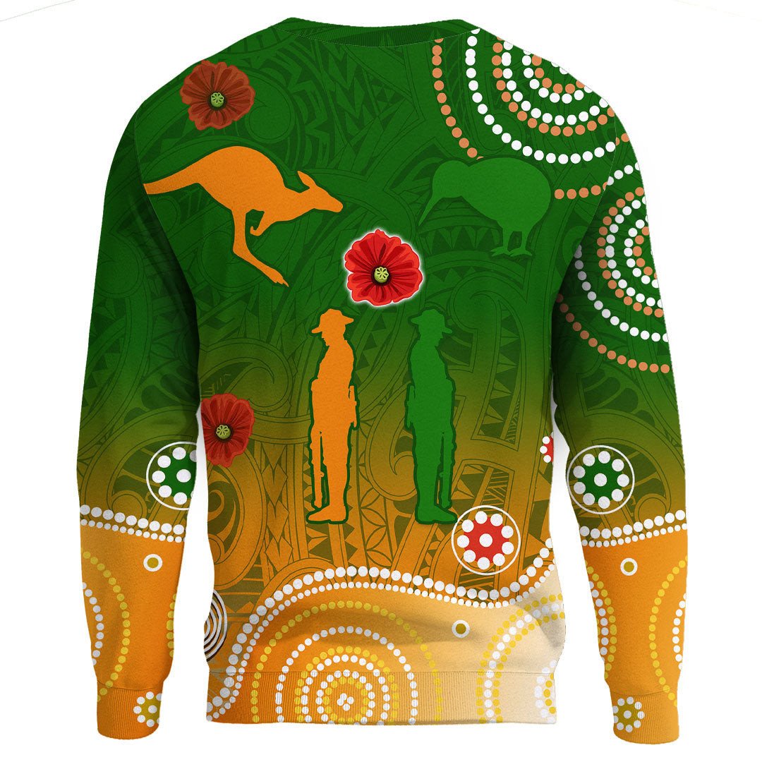 Polynesian Pride Clothing - Anzac New Zealand Maori - Australia Indigenous.Sweatshirt - Polynesian Pride