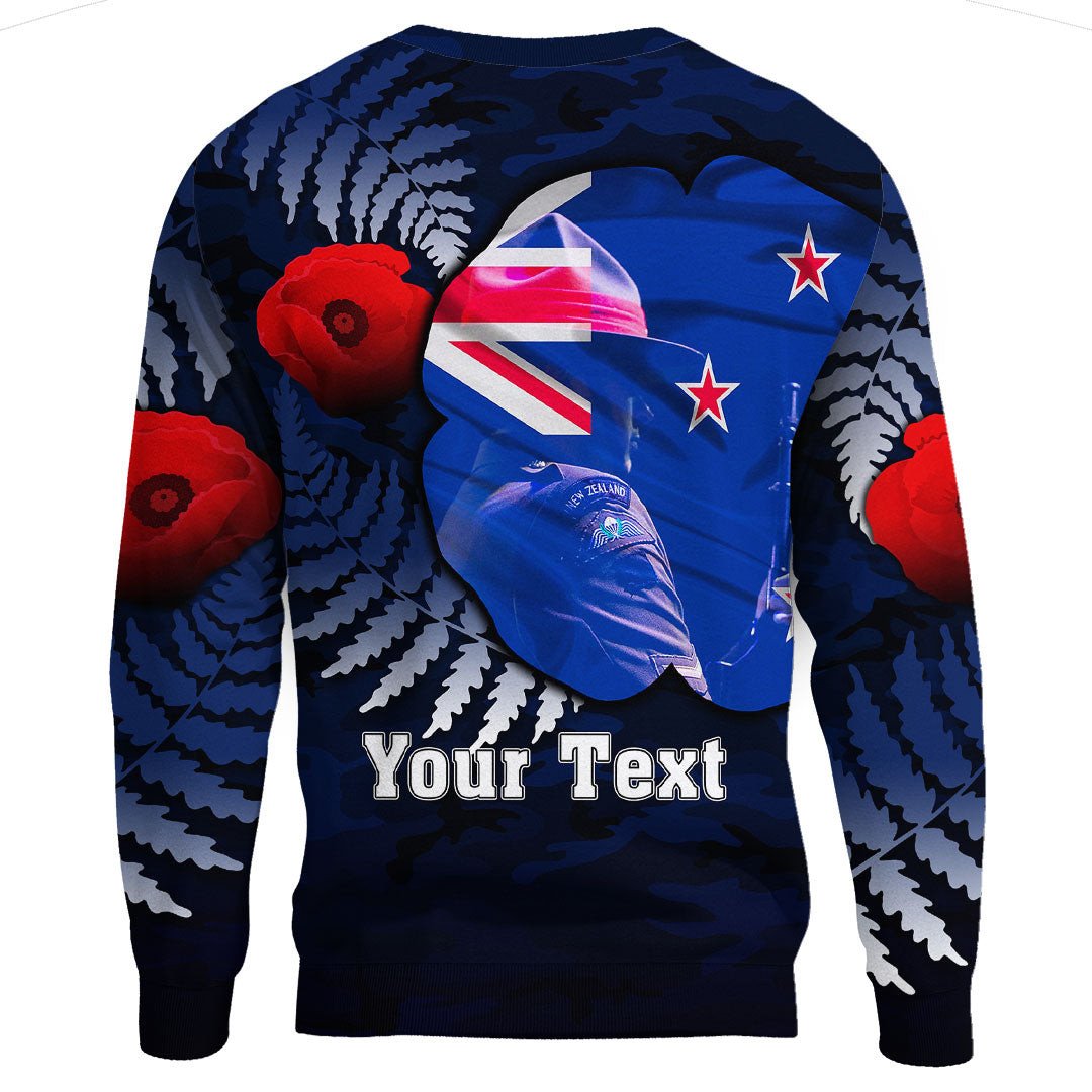 Polynesian Pride Clothing - (Custom) New Zealand Anzac Day Poppy.Sweatshirt - Polynesian Pride