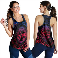 Wonder Print Shop Clothing - Guam Rising Style Racerback Tank LT10 Black - Polynesian Pride