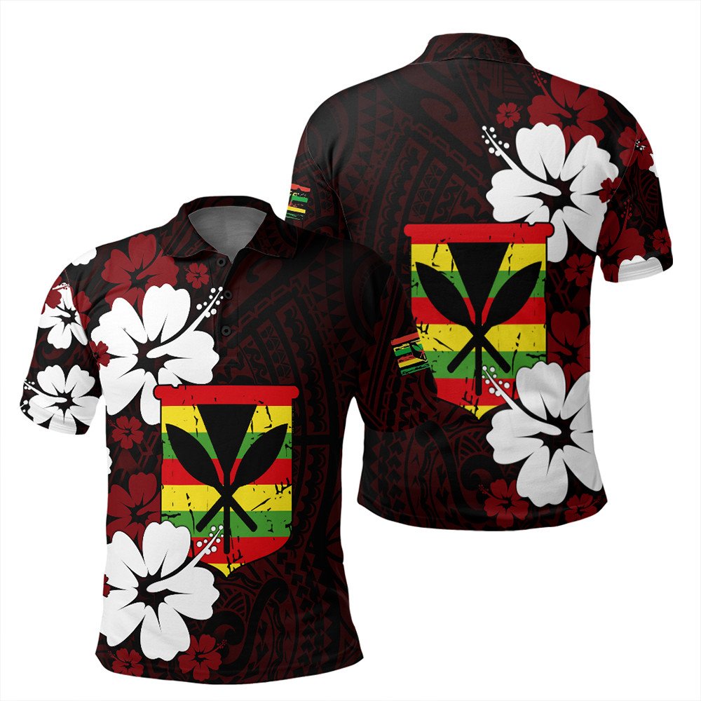 Polynesian Pride Apparel Hawaii Kanaka Hibiscus Style Polo Shirt LT10 - Polynesian Pride
