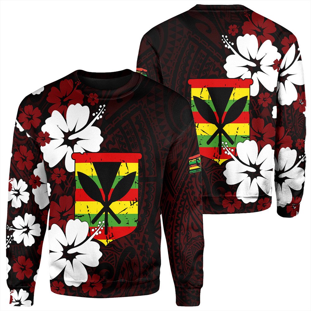 Polynesian Pride Sweatshirt - Hawaii Kanaka Hibiscus Style Sweatshirt LT10 - Polynesian Pride