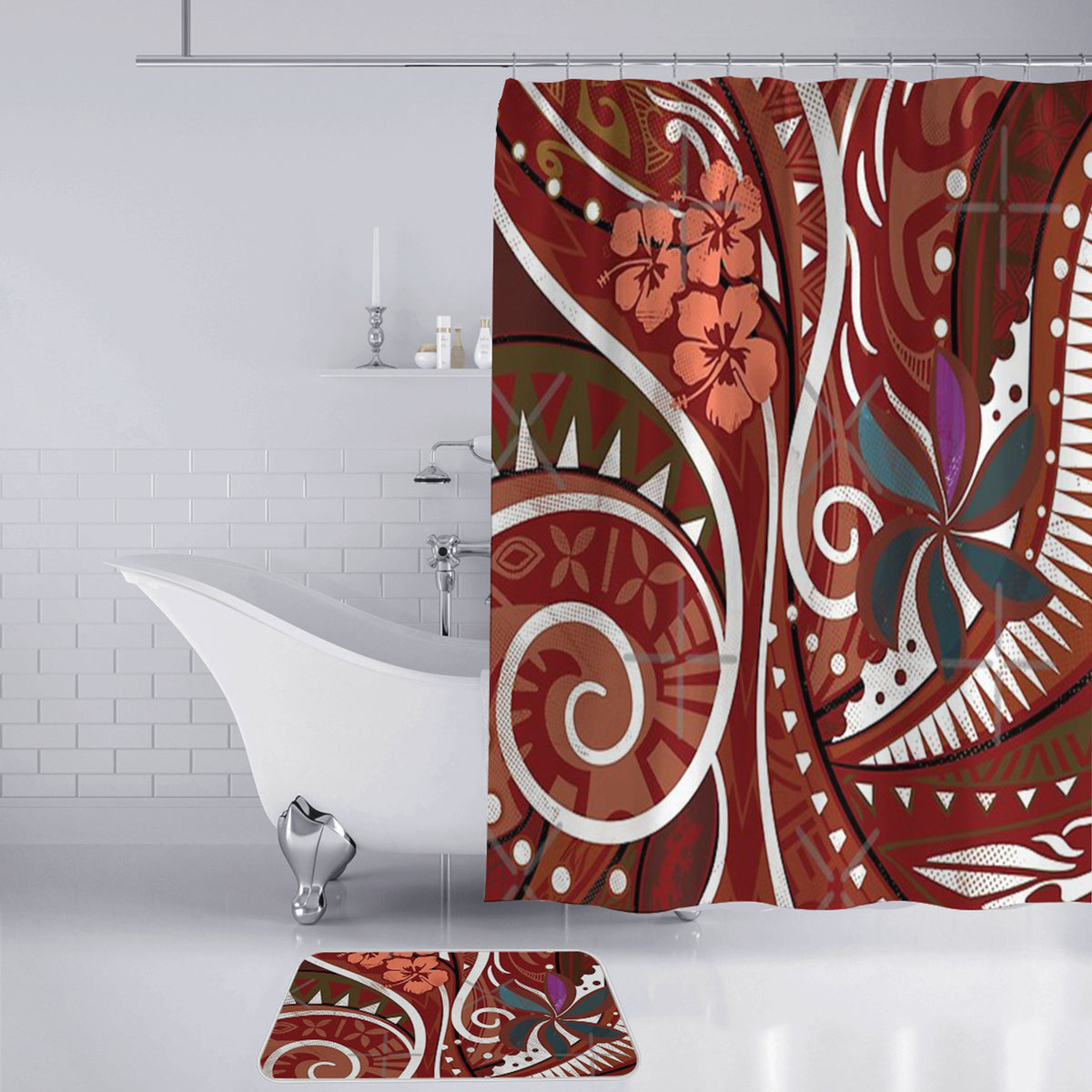 Polynesian Home Set - Polynesian Florals Tribal Threads Bathroom Set LT10 - Polynesian Pride