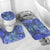 Polynesian Home Set - Polynesian Painted Grunge Blue Honu Bathroom Set LT10 - Polynesian Pride