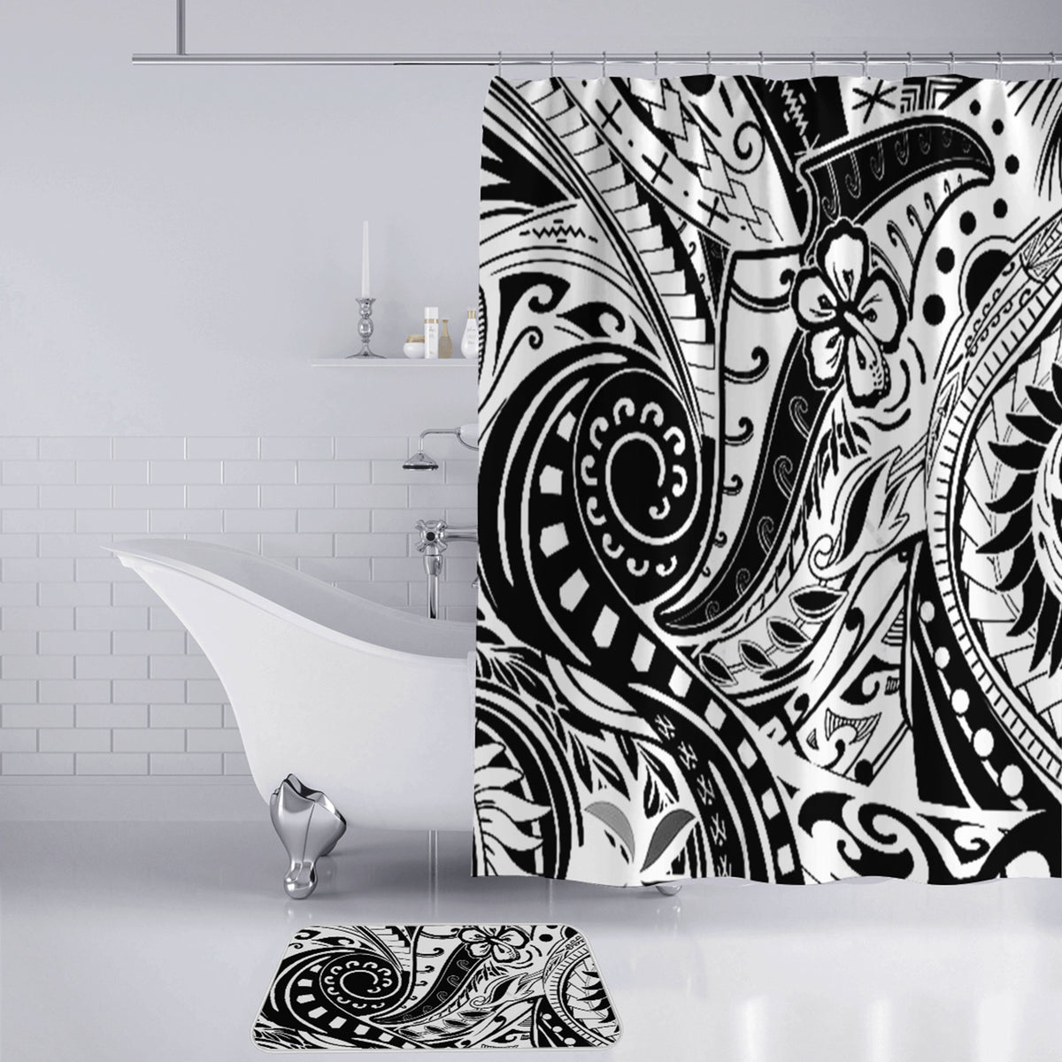 Polynesian Home Set - Polynesian Tribal Tattoo Designs Bathroom Set LT10 - Polynesian Pride