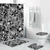 Polynesian Home Set - Polynesian Black And White Tribal Print Bathroom Set LT10 Black - Polynesian Pride