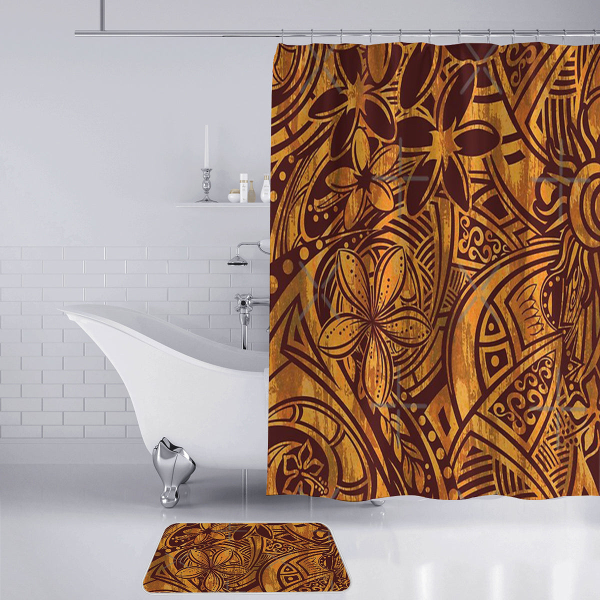 Polynesian Home Set - Rustic Polynesian Pattern Bathroom Set LT10 - Polynesian Pride