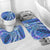 Polynesian Home Set - Polynesian Blue Watercolor Tapa Bathroom Set LT10 - Polynesian Pride