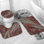 Polynesian Home Set - Mauna Loa Lava Red Polynesian Tribal Watercolor Splash Bathroom Set LT10 - Polynesian Pride