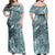 Polynesian Dress - Polynesian Painted Ocean Blue Off Shoulder Long Dress LT10 Women Blue - Polynesian Pride