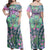 Polynesian Dress - Hibiscus Watercolor Tribal Floral Off Shoulder Long Dress LT10 Women Pink - Polynesian Pride