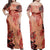 Polynesian Dress - On Fire Kona Tropical Floral Off Shoulder Long Dress LT10 Women Red - Polynesian Pride