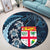 Polynesian Pride Home Set - Fiji Coat of Arms Turtle Palm Tree Round Carpet LT10 - Polynesian Pride