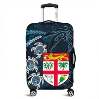 Polynesian Pride Luggage Covers - Fiji Coat of Arms Turtle Palm Tree Travel Suitcase Cover LT10 Blue - Polynesian Pride