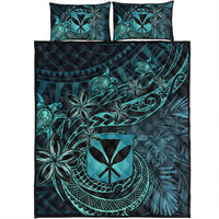 Polynesian Pride Home Set - Hawaii Kanaka Maoli Turquoise Tiare Honu Quilt Bed Set LT10 - Polynesian Pride