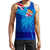 Polynesian Pride Clothing - Fiji Palm Tree Coat Of Arms Tank Top LT10 Blue - Polynesian Pride