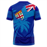 Polynesian Pride T Shirt Fiji Palm Tree Coat Of Arms T Shirt LT10 - Polynesian Pride