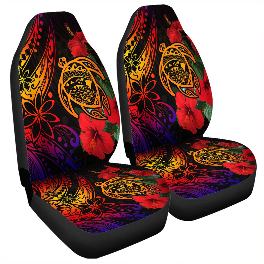 Polynesian Pride Car Accessories - Hawaii Turtle Ocean Car Seat Covers LT10 One Size Red - Polynesian Pride