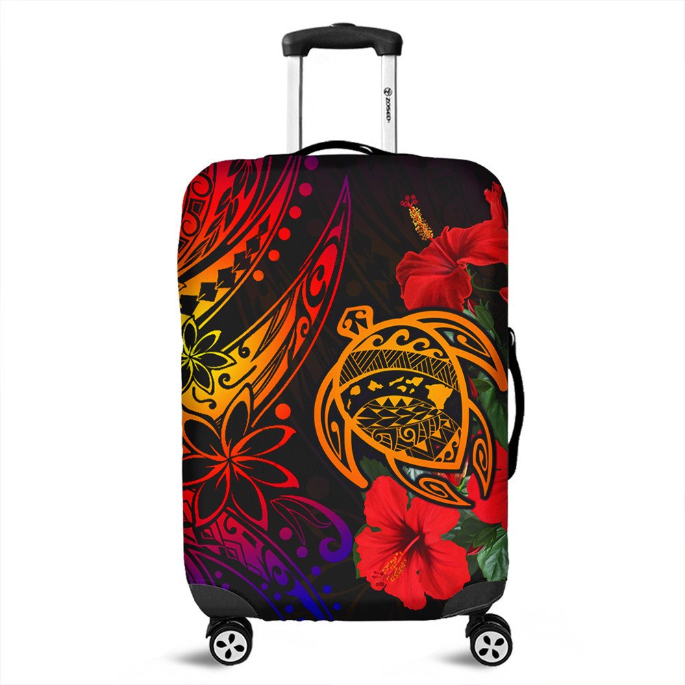 Polynesian Pride Luggage Covers - Hawaii Turtle Ocean Travel Suitcase Cover LT10 Red - Polynesian Pride