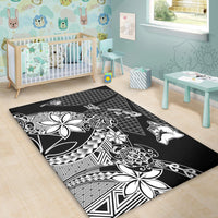 Polynesian Pride Home Set - Kanaka Black Kakau Hawaiian Area Rug LT10 - Polynesian Pride