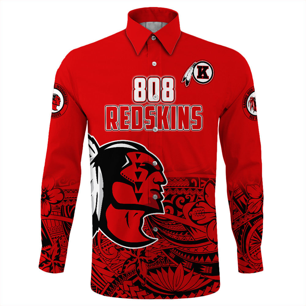 Polynesian Pride Shirt - Personalized 808 Kahuku Long Sleeve Button Shirt LT10 - Polynesian Pride