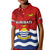 Ribaberiki Kiribati Coat Of Arms Mix Palm Trees Kid Polo Shirt LT14 Kid Red - Polynesian Pride