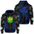 Polynesian Tropic Kanaka Maoli Hibiscus Hawaii Zip Hoodie Blue Unisex Blue - Polynesian Pride