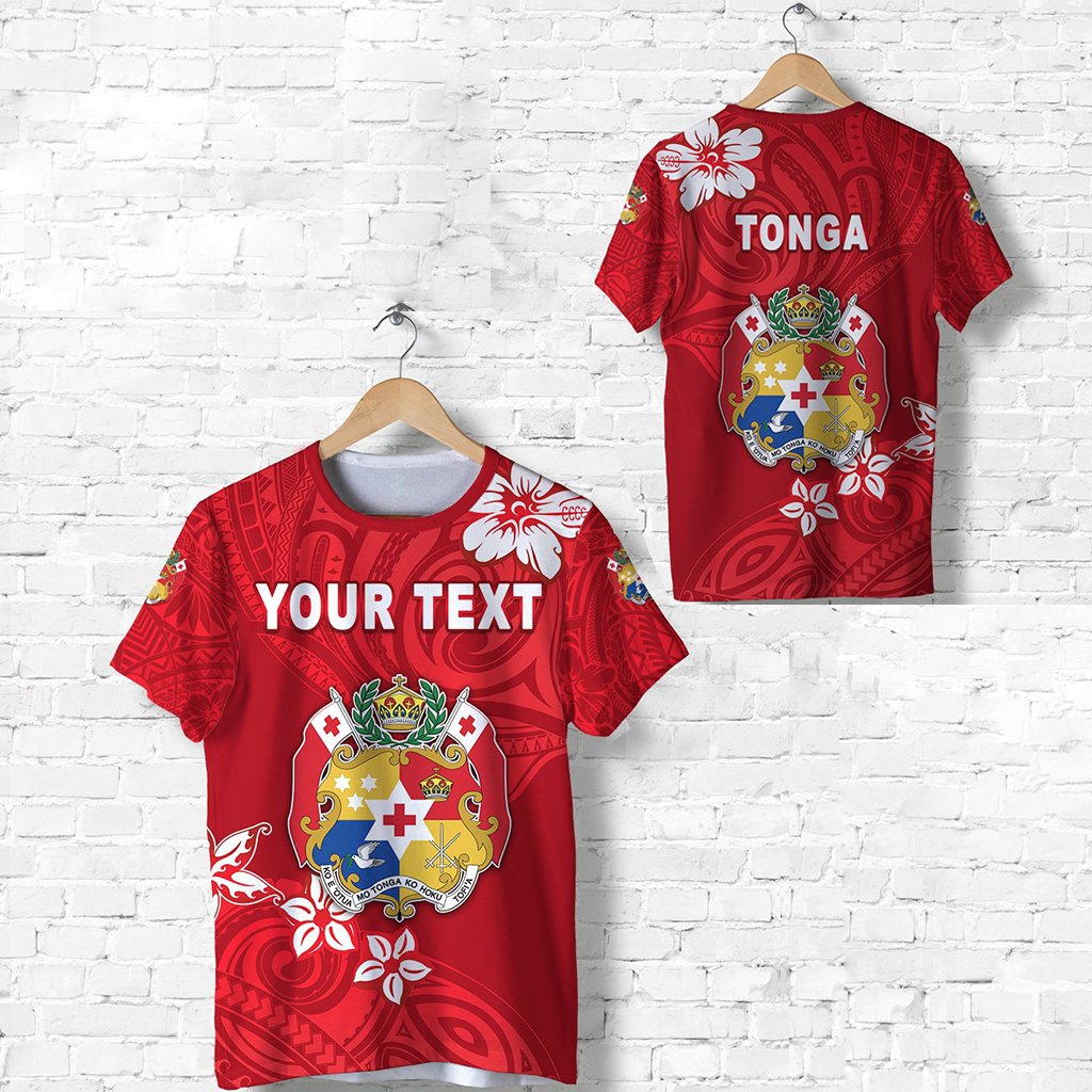 Custom Mate Maa Tonga Rugby T Shirt Polynesian Unique Vibes Full Red Unisex Red - Polynesian Pride