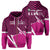 Kakau Hawaii In My Heartbeat Flag of Hawaii Zip Hoodie Pink Unisex Pink - Polynesian Pride