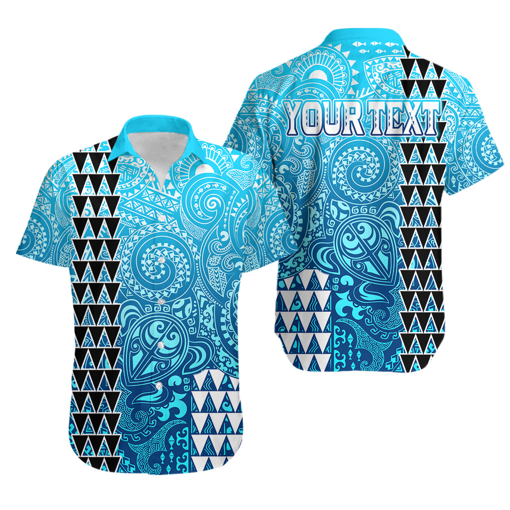 (Custom Personalised) Hawaii Tribal Kakau Hawaiian Shirt LT9 Blue - Polynesian Pride