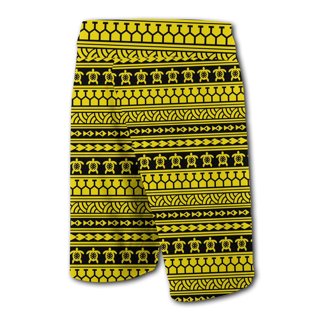 Hawaii Polynesian Tattoo Tribal Board Shorts Yellow - Polynesian Pride