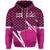 Kakau Hawaii In My Heartbeat Flag of Hawaii Zip Hoodie Pink - Polynesian Pride