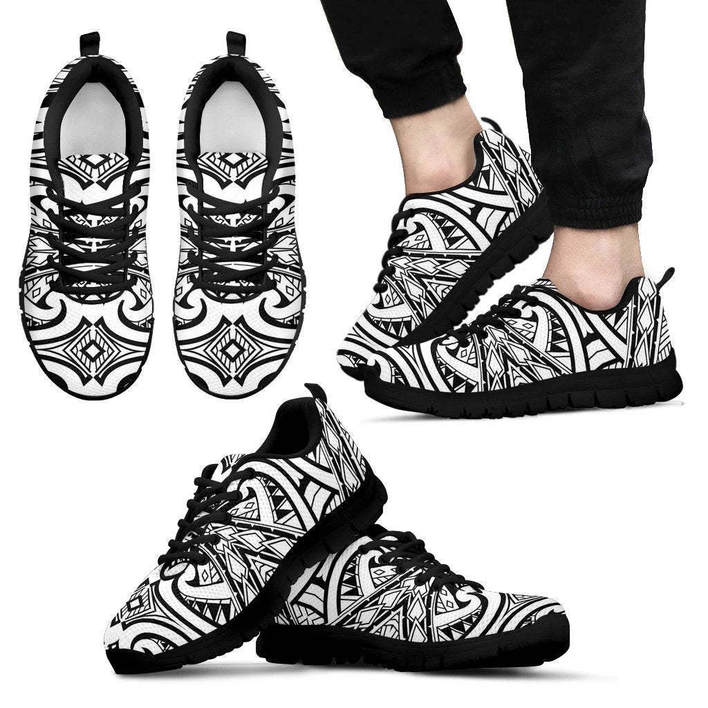 Poly Tribal Sneakers 37 Men's Sneakers Black - Polynesian Pride