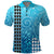 Custom Hawaii Tribal Kakau Polo Shirt LT9 Blue - Polynesian Pride