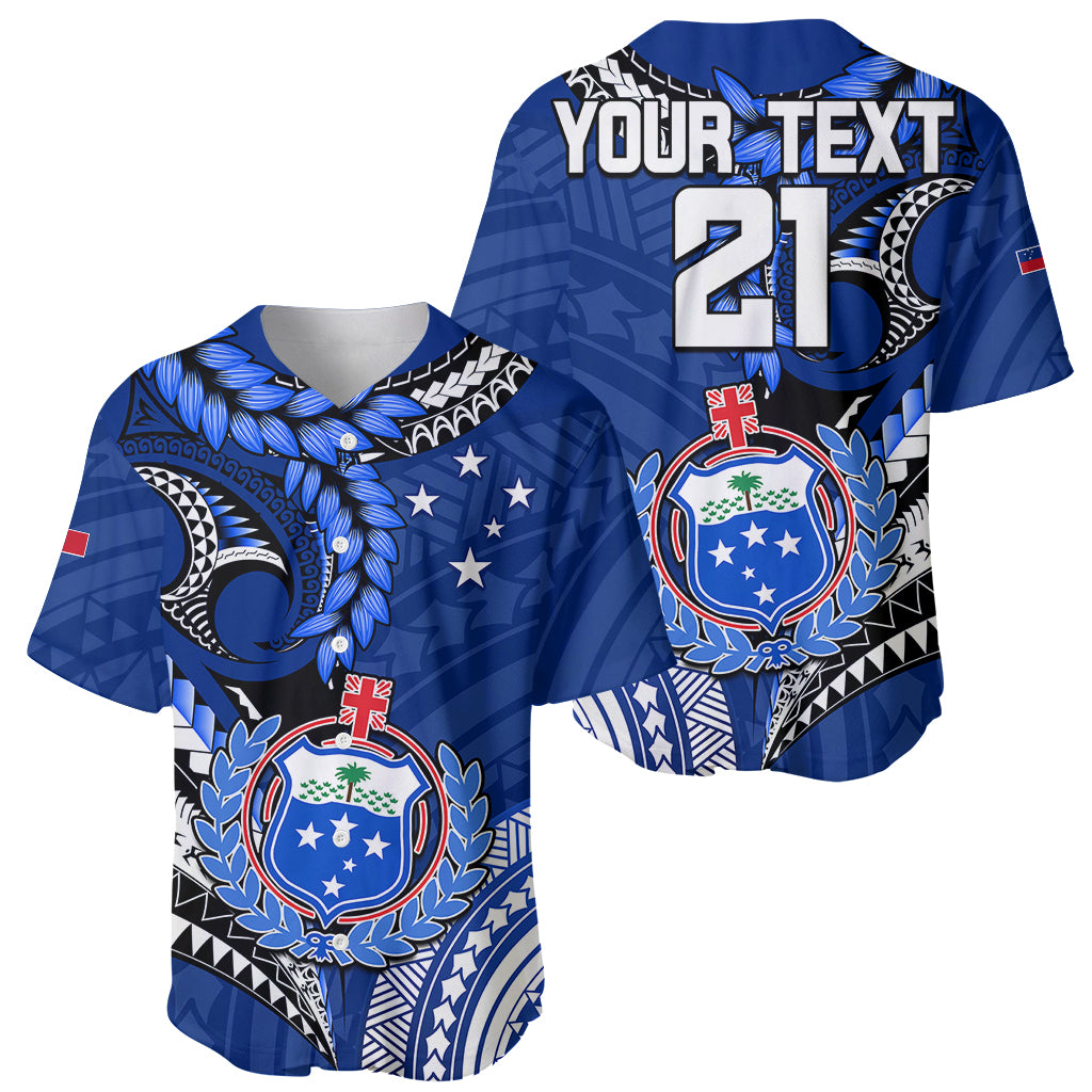 (Custom Text And Number) Manu Samoa Rugby 7s Baseball Jersey LT9 Blue - Polynesian Pride