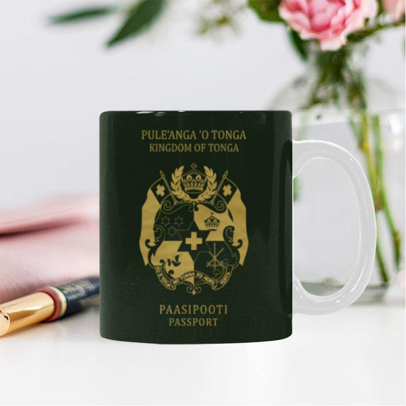 Tonga Passport White Mug - Polynesian Pride