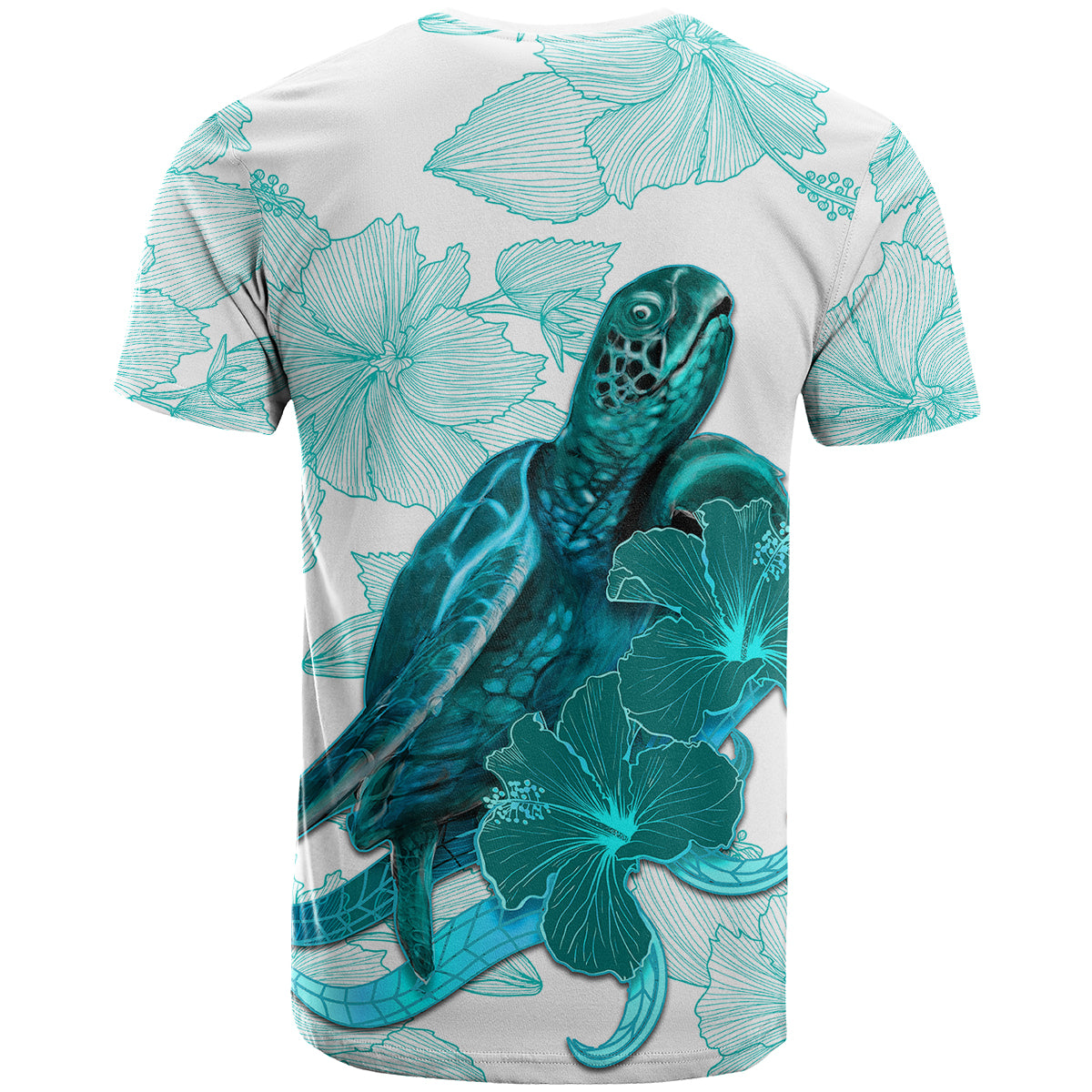 Palau Coat Of Arms With Polynesian Turtle Hibiscus T Shirt LT14 - Polynesian Pride