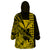 Kakau Polynesian Tribal Hawaiian Turtle with Kanaka Maoli Yellow Wearable Blanket Hoodie LT9 - Polynesian Pride